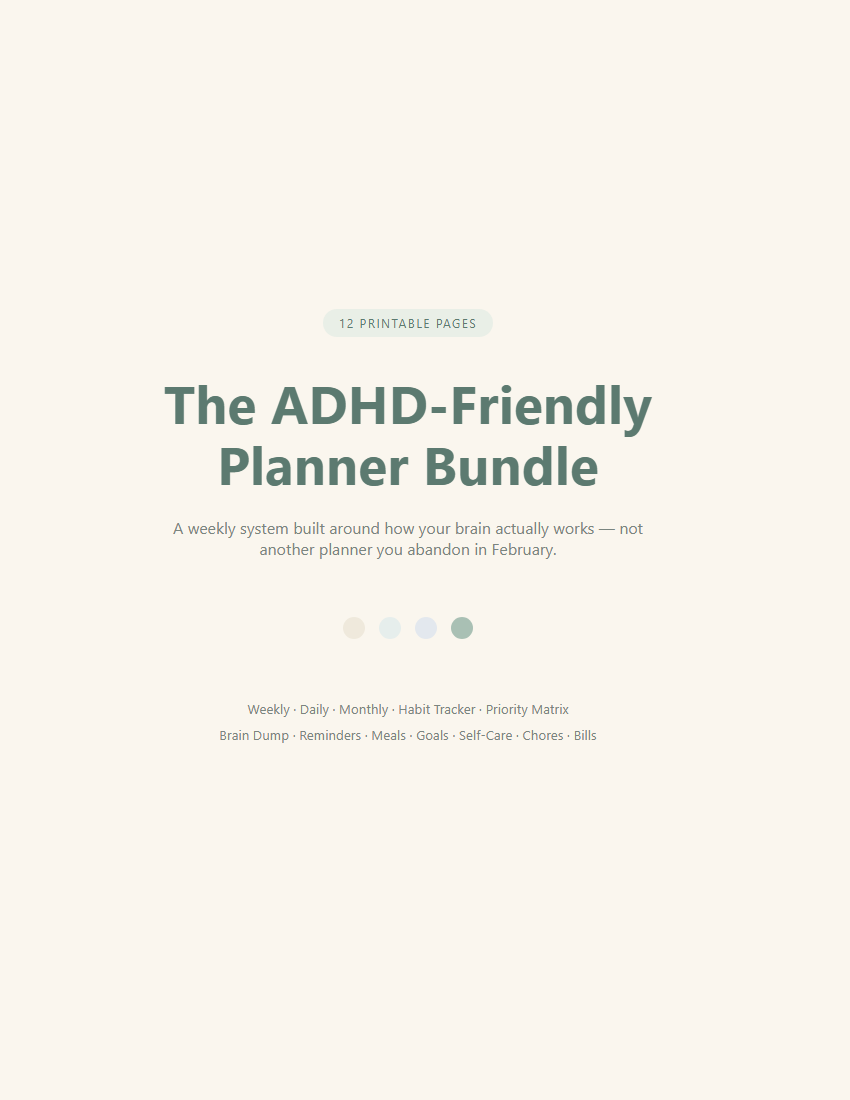 ADHD Planner Bundle
